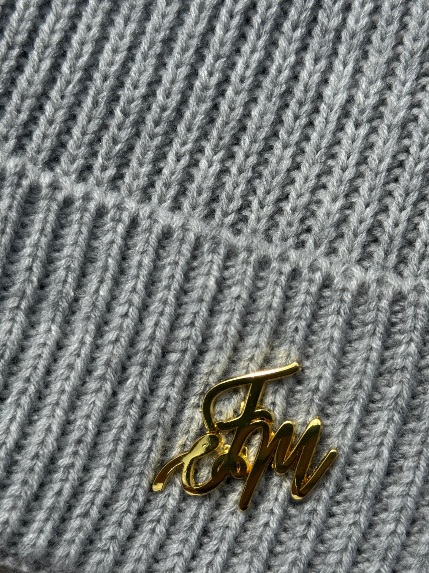 FM LUXE BEANIE (GRAY & GOLD)